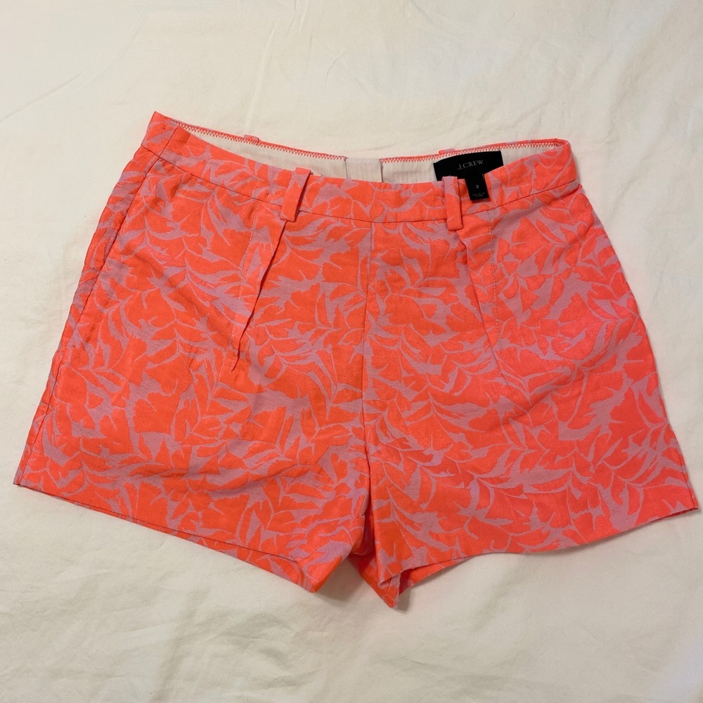 J. Crew High Waisted Back Zip Shorts